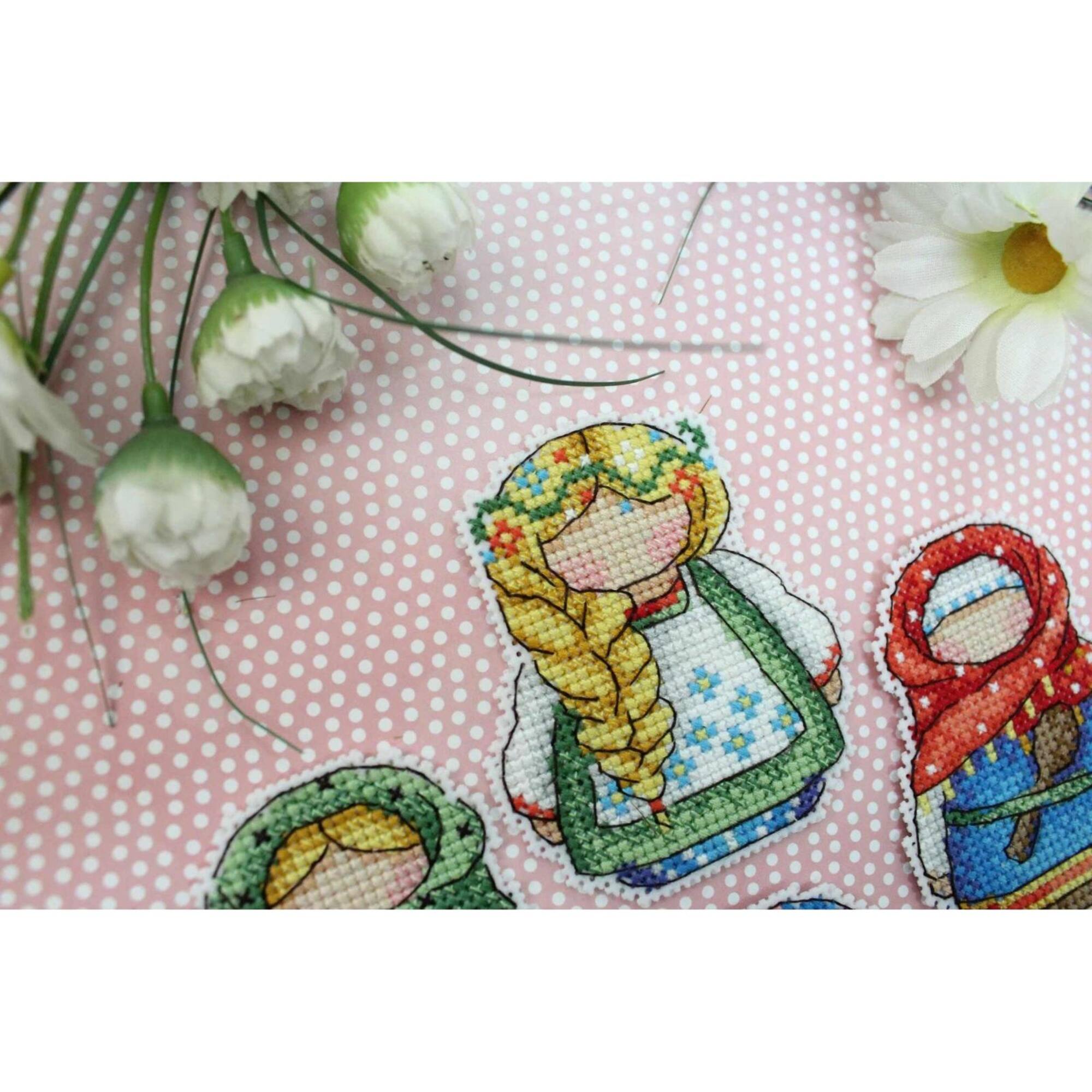 MP Studia Russian Charms Magnets Plastic Canvas Counted Cross Stitch Kit